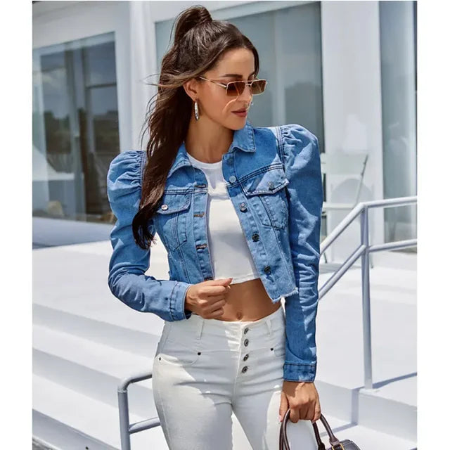 Griselda - veste en jean courte et élégante