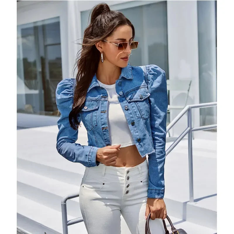 Griselda - veste en jean courte et élégante