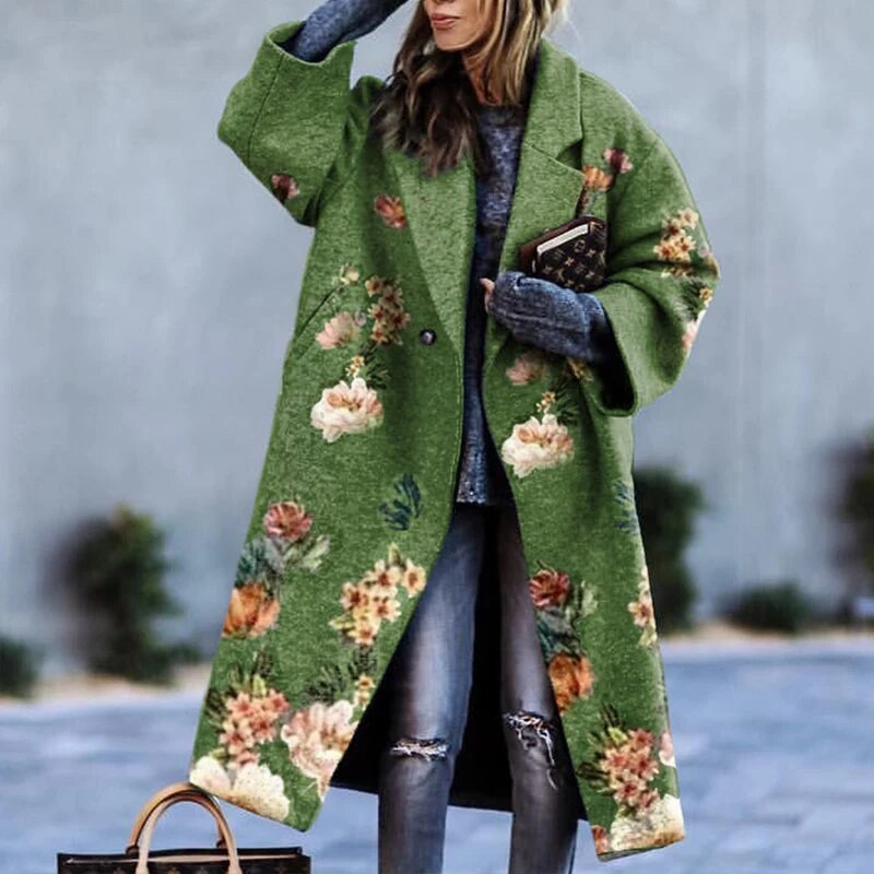 Amari - manteau long élégamment imprimé