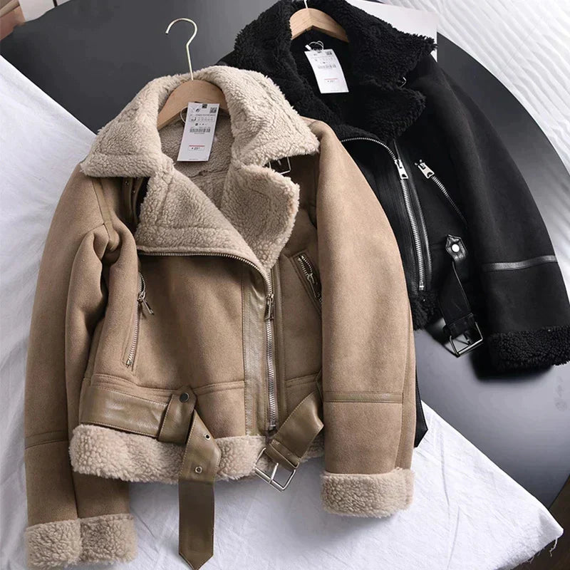 Thea - Veste courte vintage avec ceinture