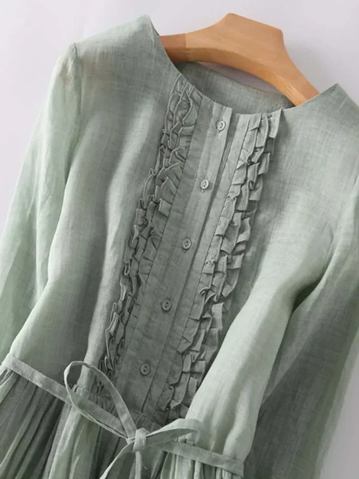 Robe en lin élégante Laura – Style décontracté et raffiné – Projet Paris – Idéale pour l'été