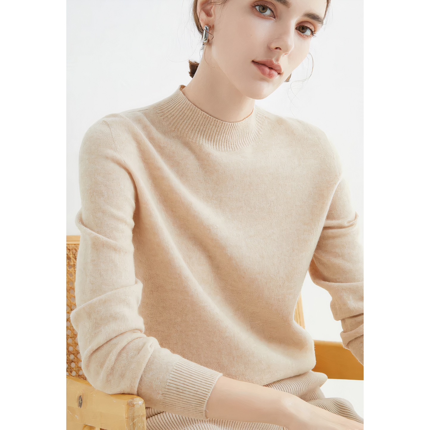 Cerise - Pull tricoté en cachemire