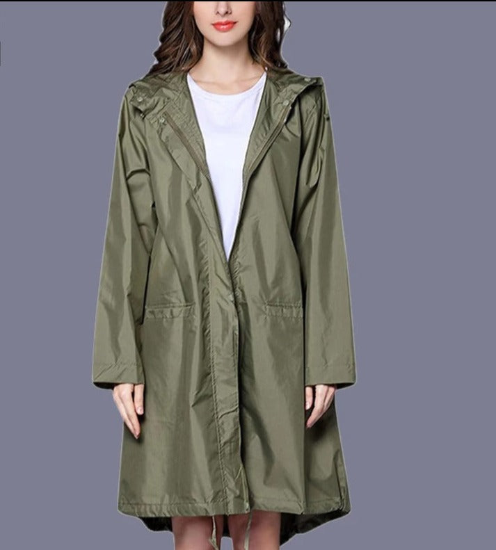 Imperméable coupe-vent avec fermeture à glissière
