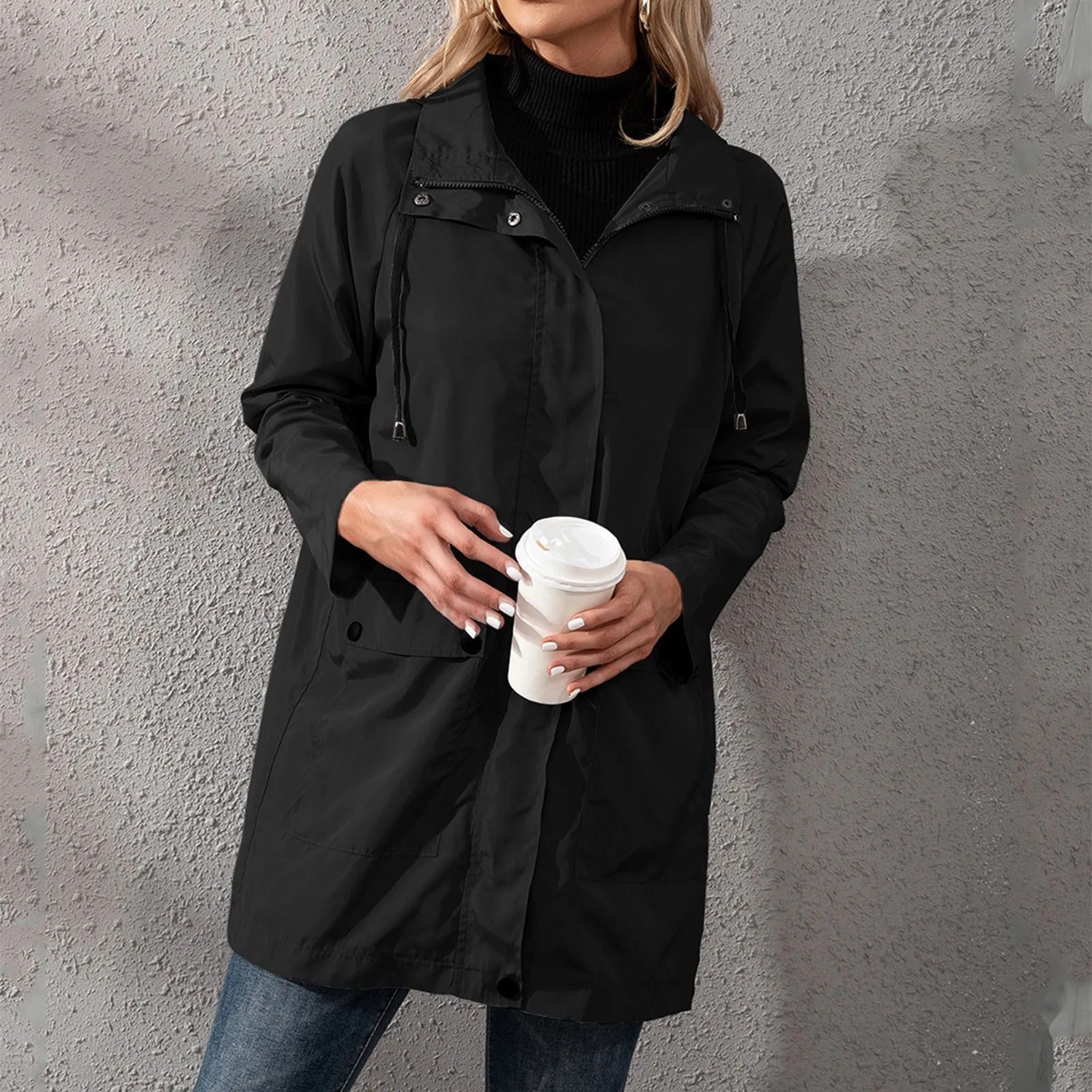 Veste de pluie coupe-vent pour femmes