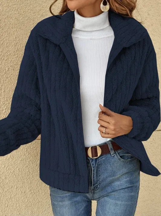 Veste polaire courte avec fermeture éclair