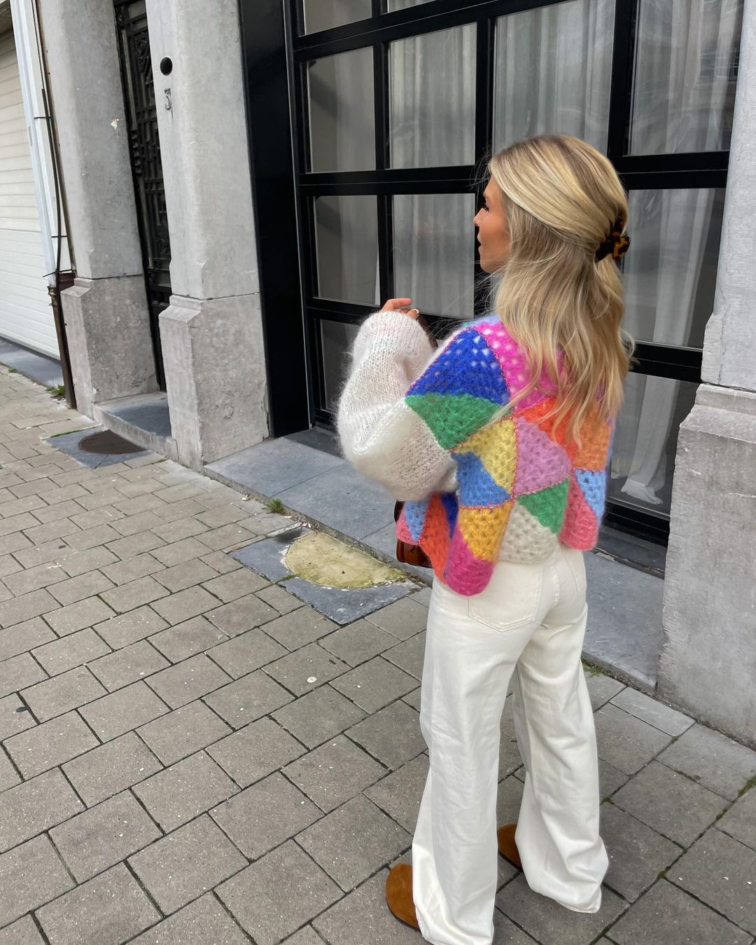 Sophie - Cardigan en patchwork coloré pour femmes