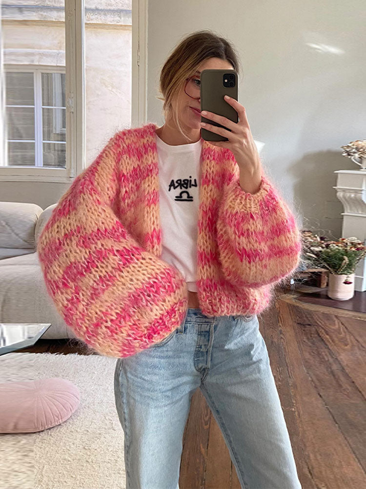 Sophie - Cardigan en patchwork coloré pour femmes