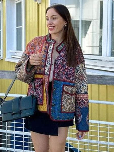 Astrid - Veste patchwork florale élégante