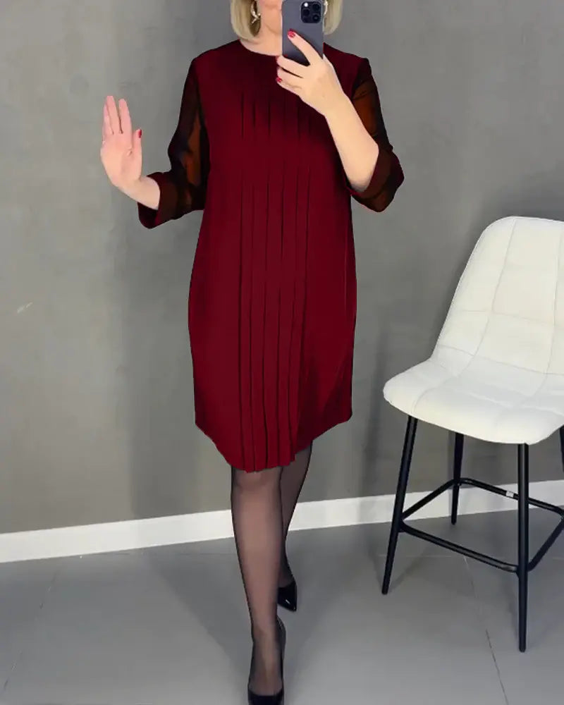 Robe simple à manches mi-longues - Projet Paris - Confort et simplicité - Idéale pour toutes les occasions