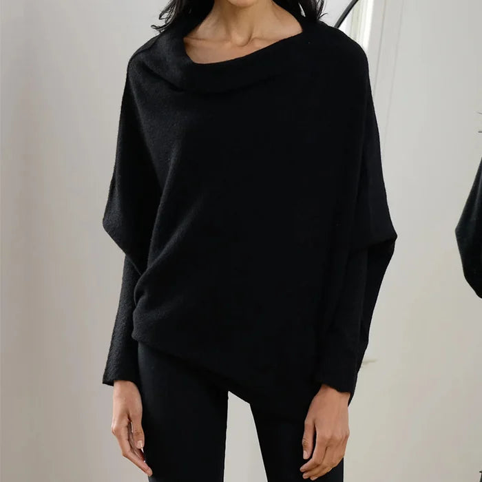 Élise - Pull drapé asymétrique