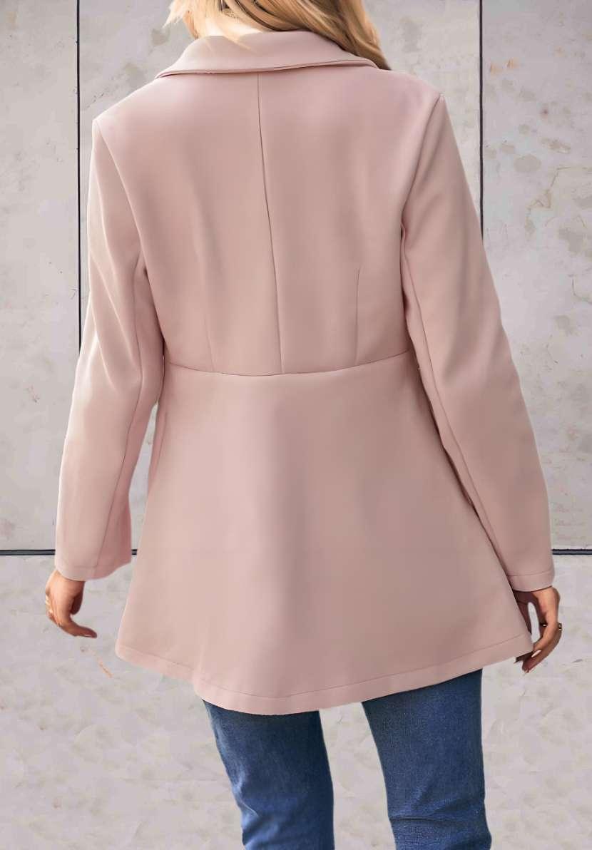 Franxine - Manteau long et chic avec poches latérales et boutons