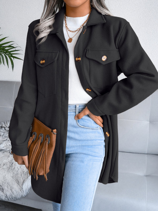 Alva | Manteau Épais à Boutons pour Femme avec Ceinture