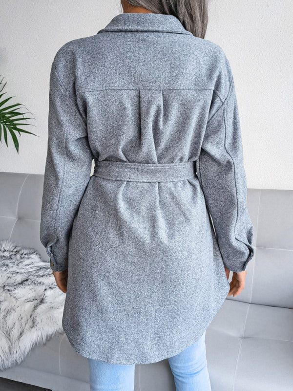 Alva | Manteau Épais à Boutons pour Femme avec Ceinture