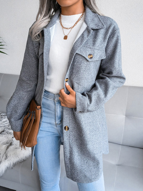 Alva | Manteau Épais à Boutons pour Femme avec Ceinture