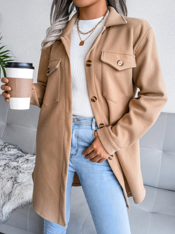 Alva | Manteau Épais à Boutons pour Femme avec Ceinture