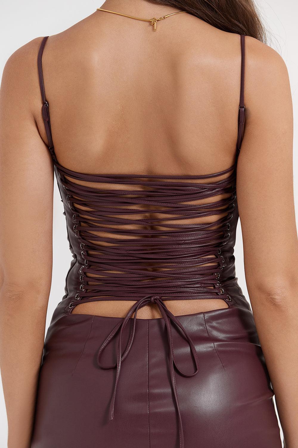 Robe en cuir luxe - Élégante et audacieuse - Projet Paris - Tissu de haute qualité