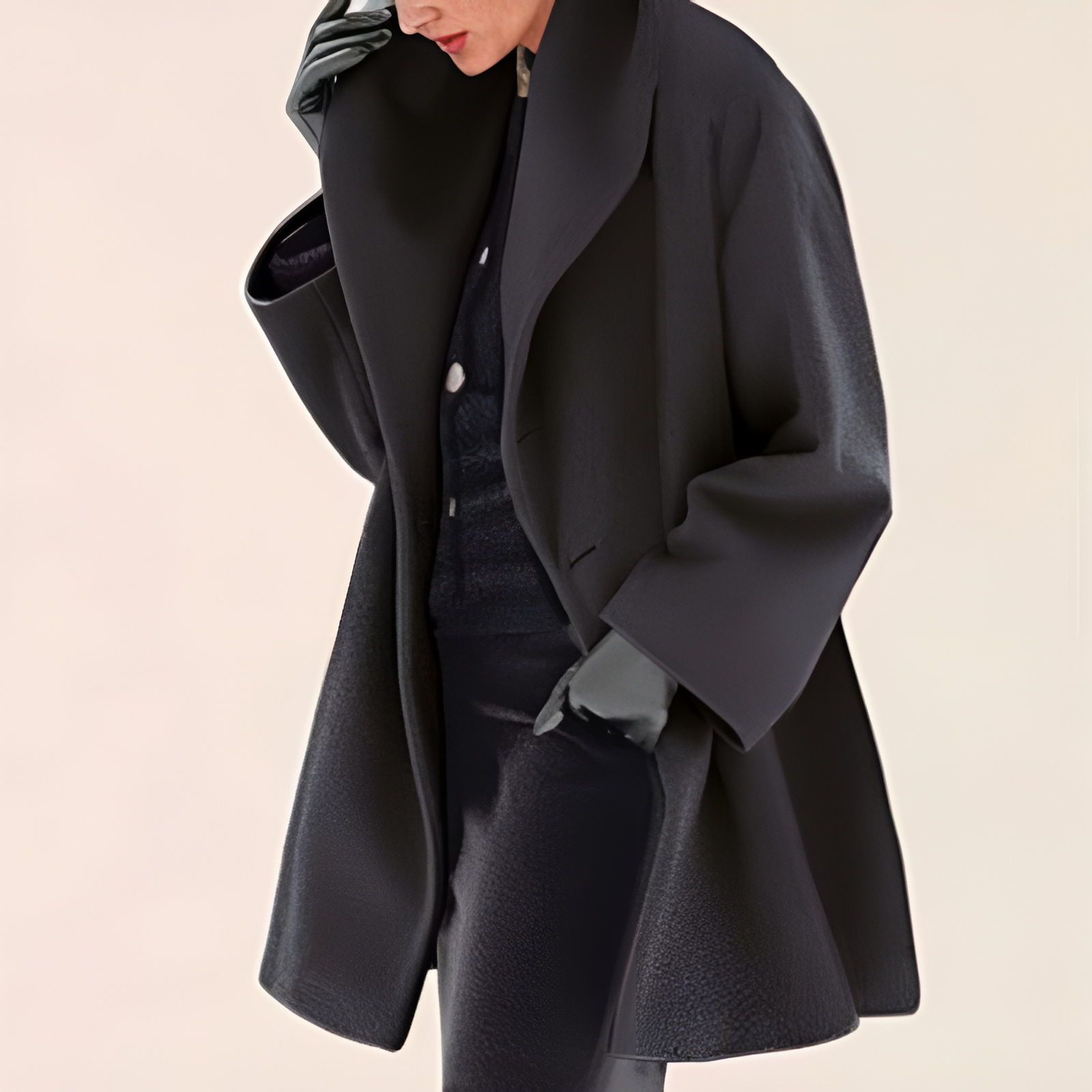Manteau élégant à large col pour femmes