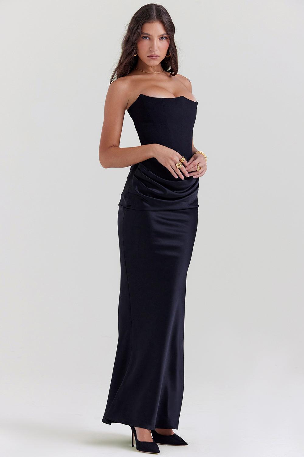 Robe maxi corset sans bretelles - Élégante et sophistiquée - Projet Paris - Coupe ajustée