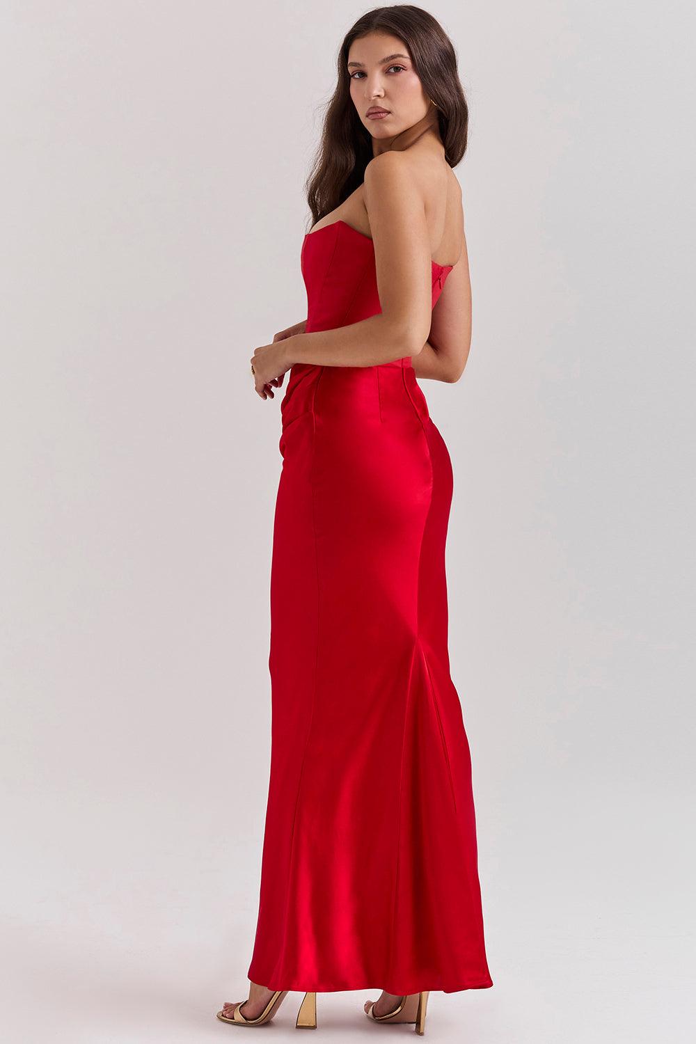 Robe maxi corset sans bretelles - Élégante et sophistiquée - Projet Paris - Coupe ajustée