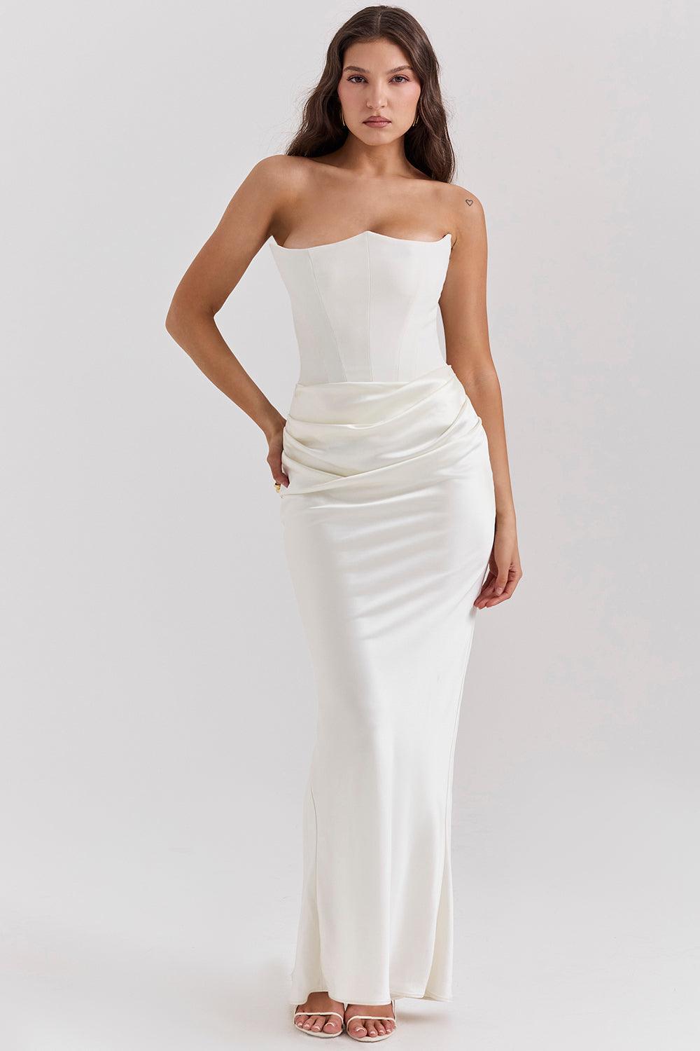 Robe maxi corset sans bretelles - Élégante et sophistiquée - Projet Paris - Coupe ajustée
