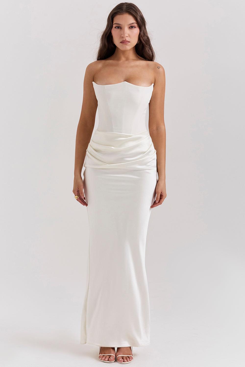 Robe maxi corset sans bretelles - Élégante et sophistiquée - Projet Paris - Coupe ajustée