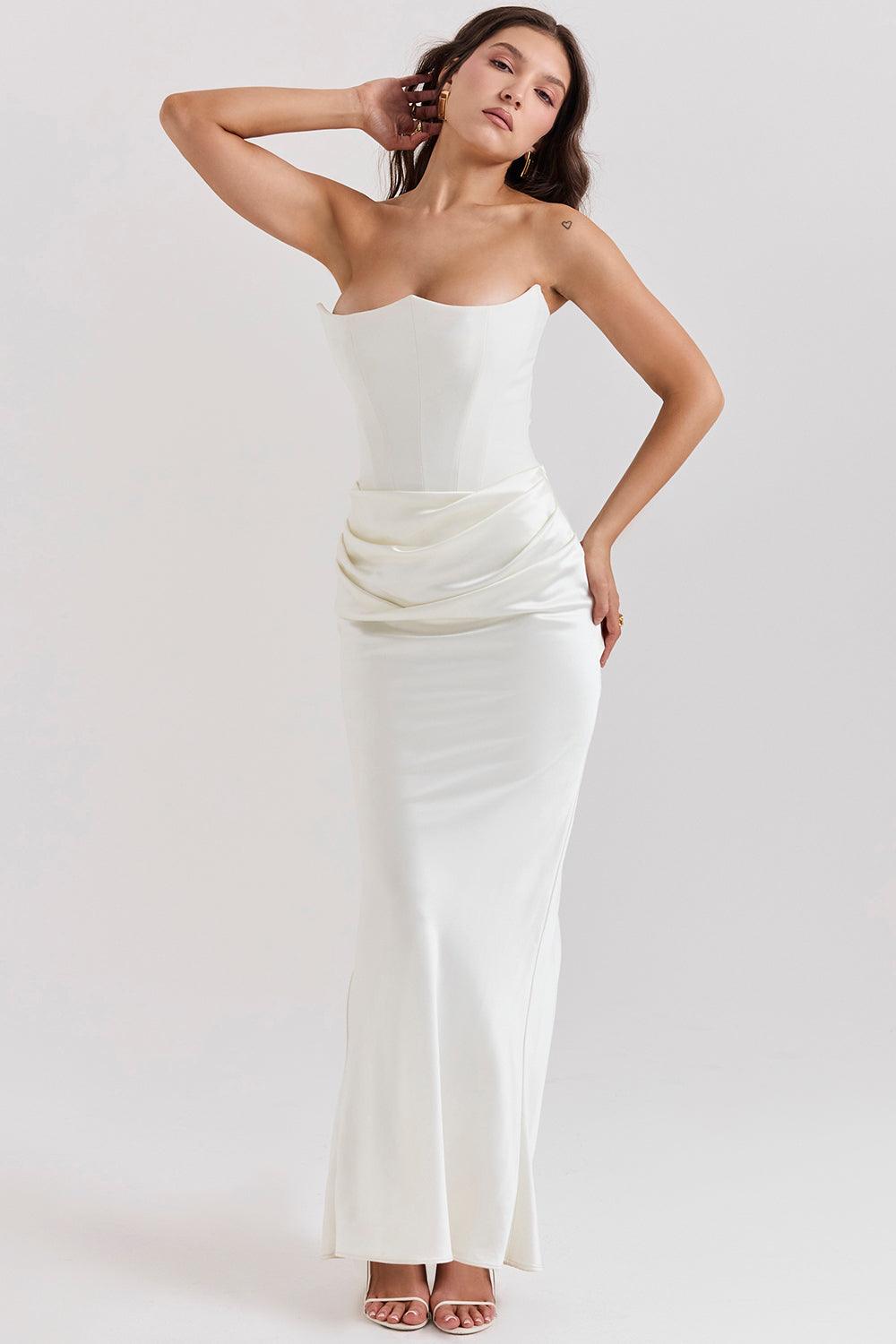 Robe maxi corset sans bretelles - Élégante et sophistiquée - Projet Paris - Coupe ajustée