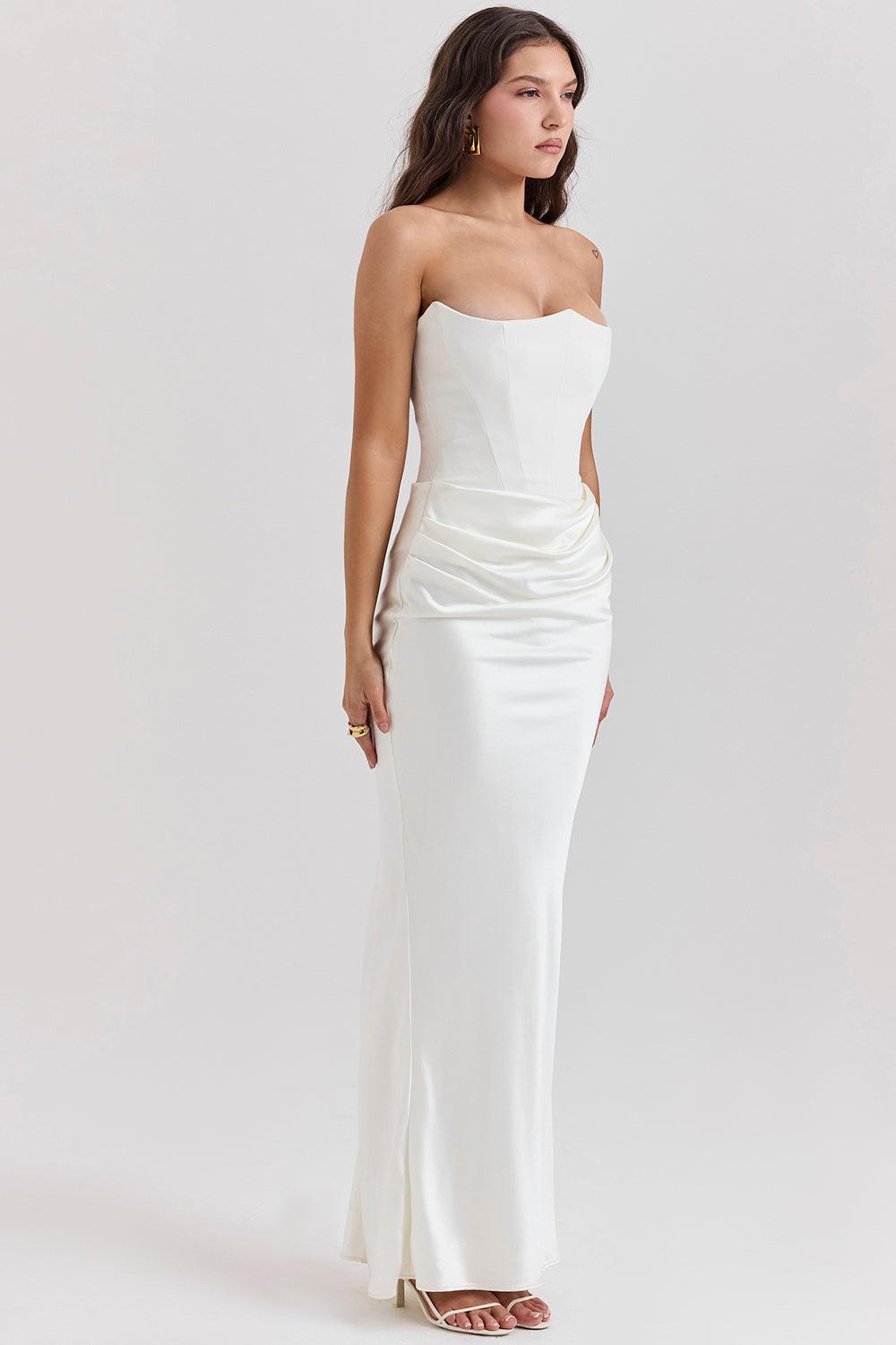 Robe maxi corset sans bretelles - Élégante et sophistiquée - Projet Paris - Coupe ajustée