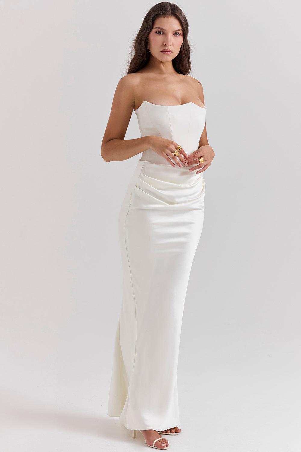 Robe maxi corset sans bretelles - Élégante et sophistiquée - Projet Paris - Coupe ajustée