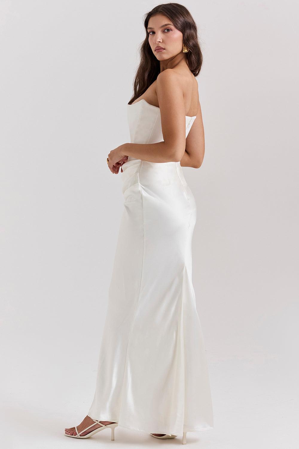 Robe maxi corset sans bretelles - Élégante et sophistiquée - Projet Paris - Coupe ajustée