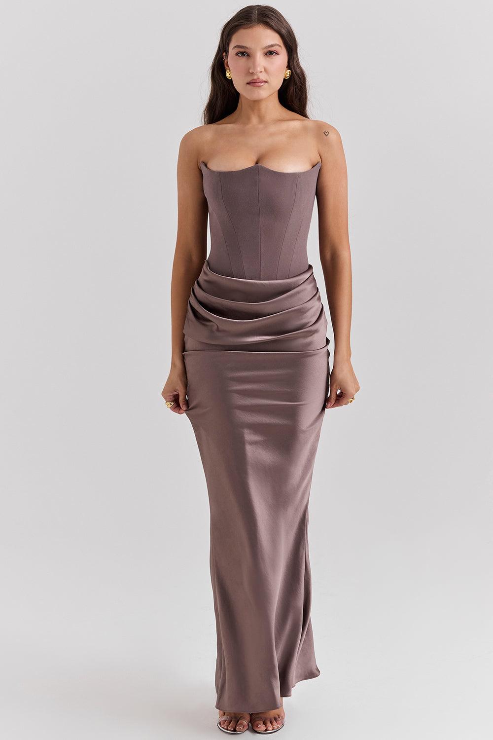 Robe maxi corset sans bretelles - Élégante et sophistiquée - Projet Paris - Coupe ajustée