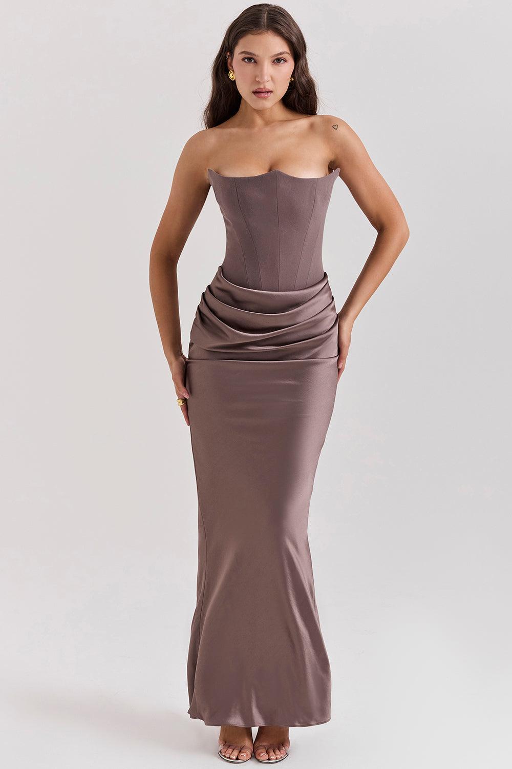 Robe maxi corset sans bretelles - Élégante et sophistiquée - Projet Paris - Coupe ajustée
