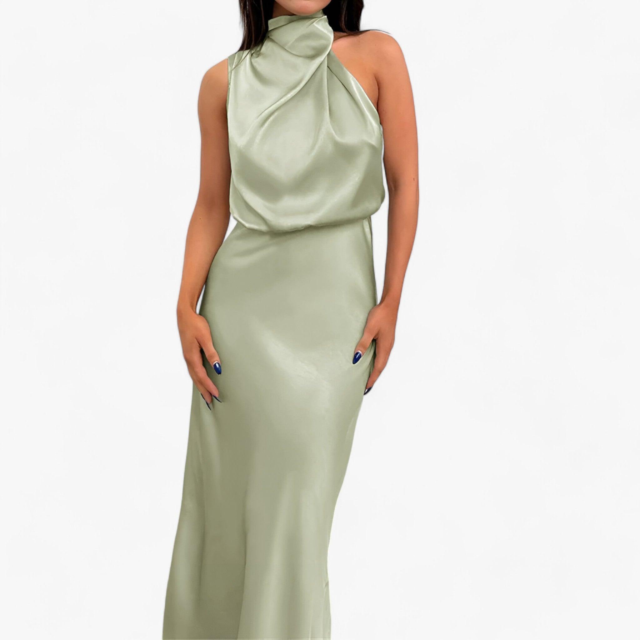 Robe longue en satin - Luxueuse et flatteuse - Projet Paris - Tissu soyeux