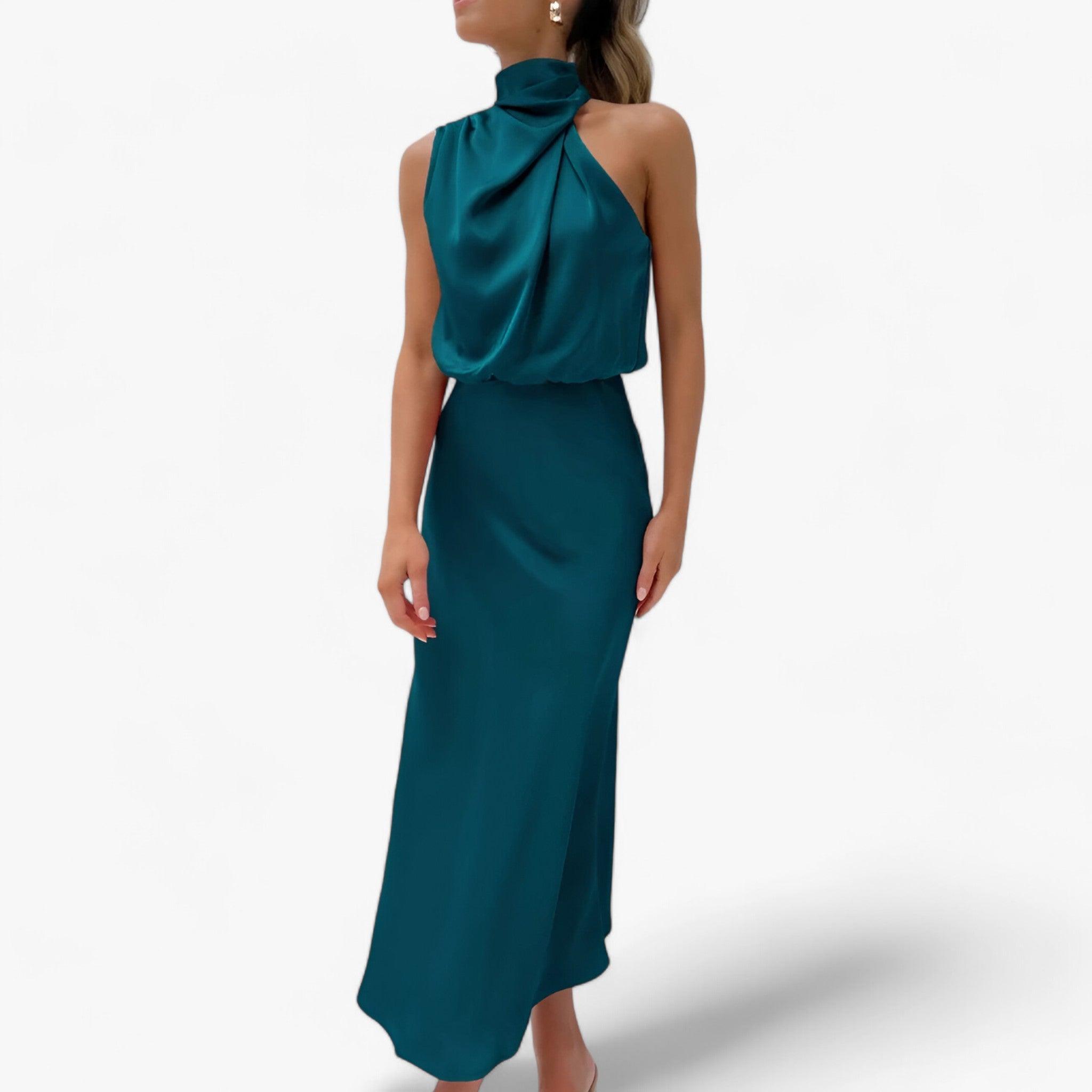 Robe longue en satin - Luxueuse et flatteuse - Projet Paris - Tissu soyeux