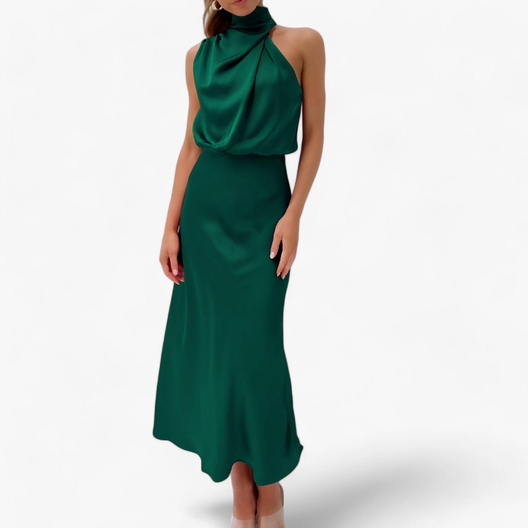 Robe longue en satin - Luxueuse et flatteuse - Projet Paris - Tissu soyeux
