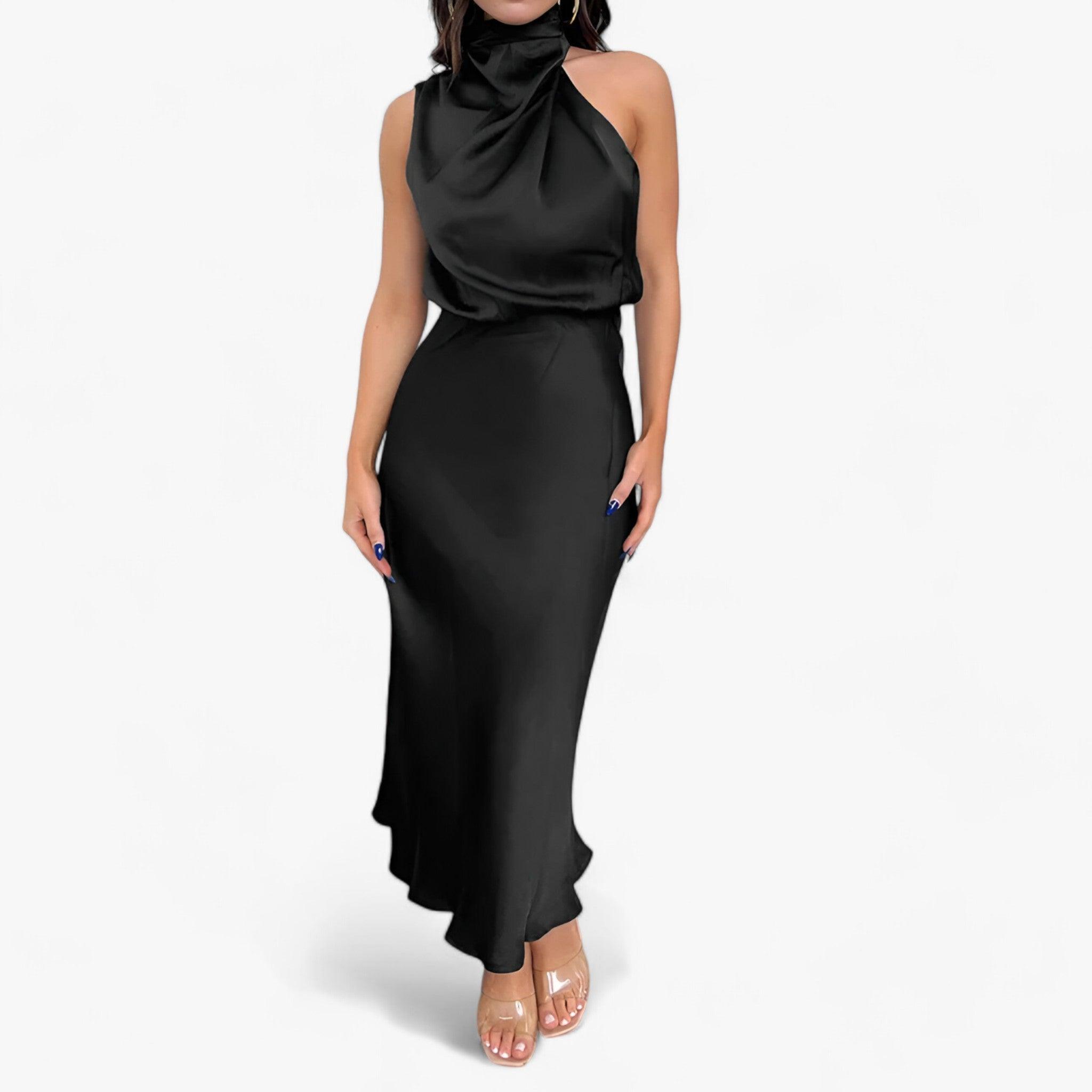 Robe longue en satin - Luxueuse et flatteuse - Projet Paris - Tissu soyeux