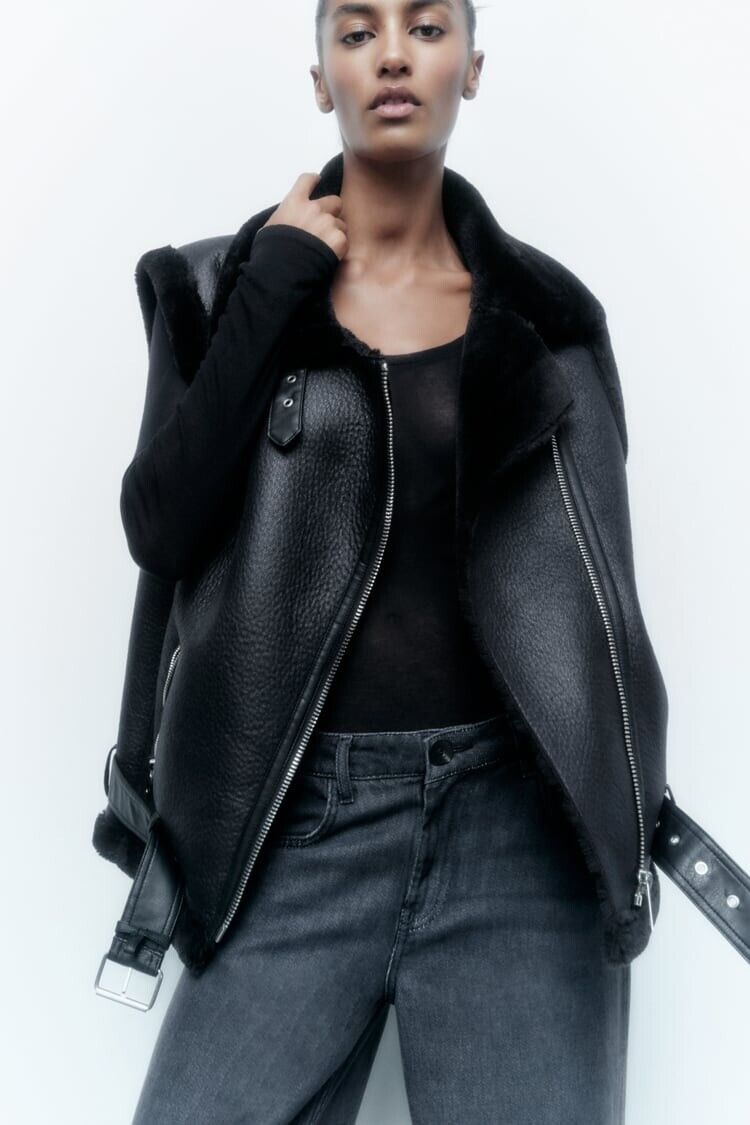 Bodywarmer en cuir de Jade - Chaud et tendance