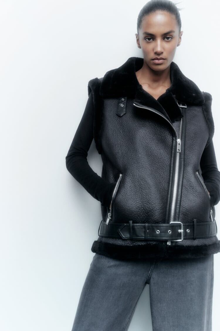 Bodywarmer en cuir de Jade - Chaud et tendance