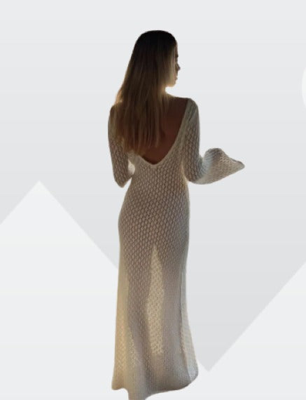Robe transparente à col - en V plongeant - Projet Paris - Élégante - séduisante