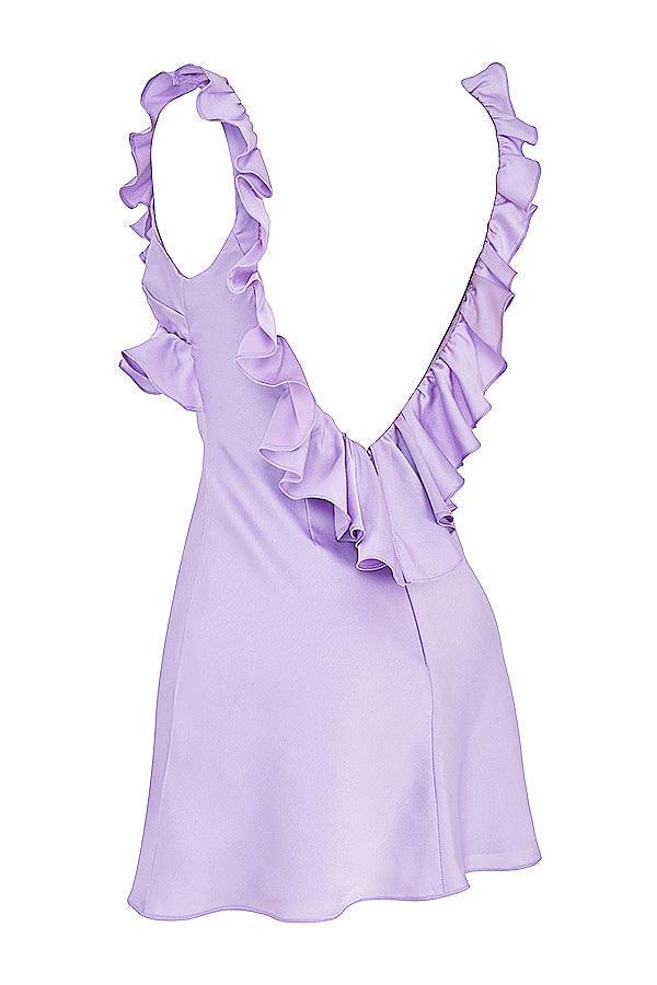 Robe mini en satin à volants - Élégante et féminine - Projet Paris - Tissu doux
