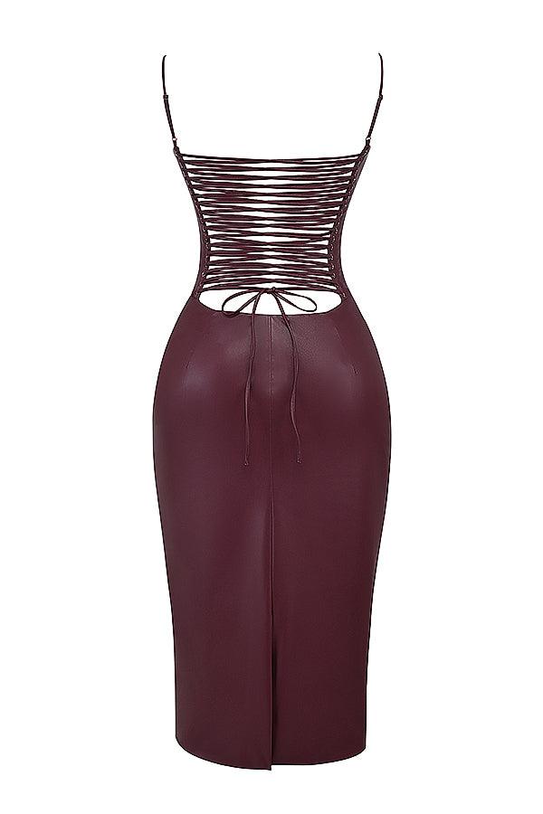 Robe en cuir luxe - Élégante et audacieuse - Projet Paris - Tissu de haute qualité