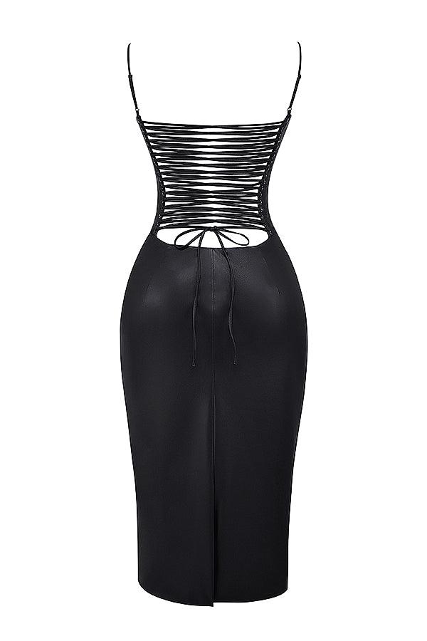 Robe en cuir luxe - Élégante et audacieuse - Projet Paris - Tissu de haute qualité