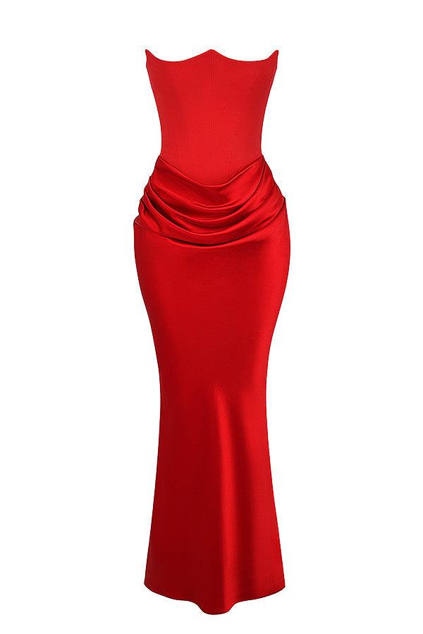 Robe maxi corset sans bretelles - Élégante et sophistiquée - Projet Paris - Coupe ajustée