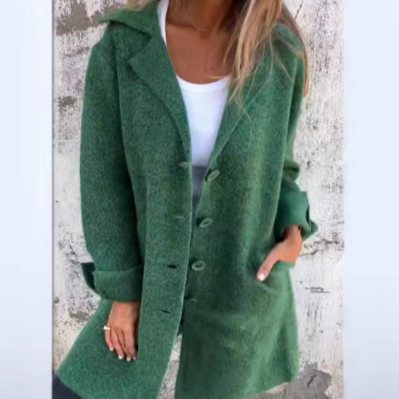 Confortable veste mi-longue pour femme