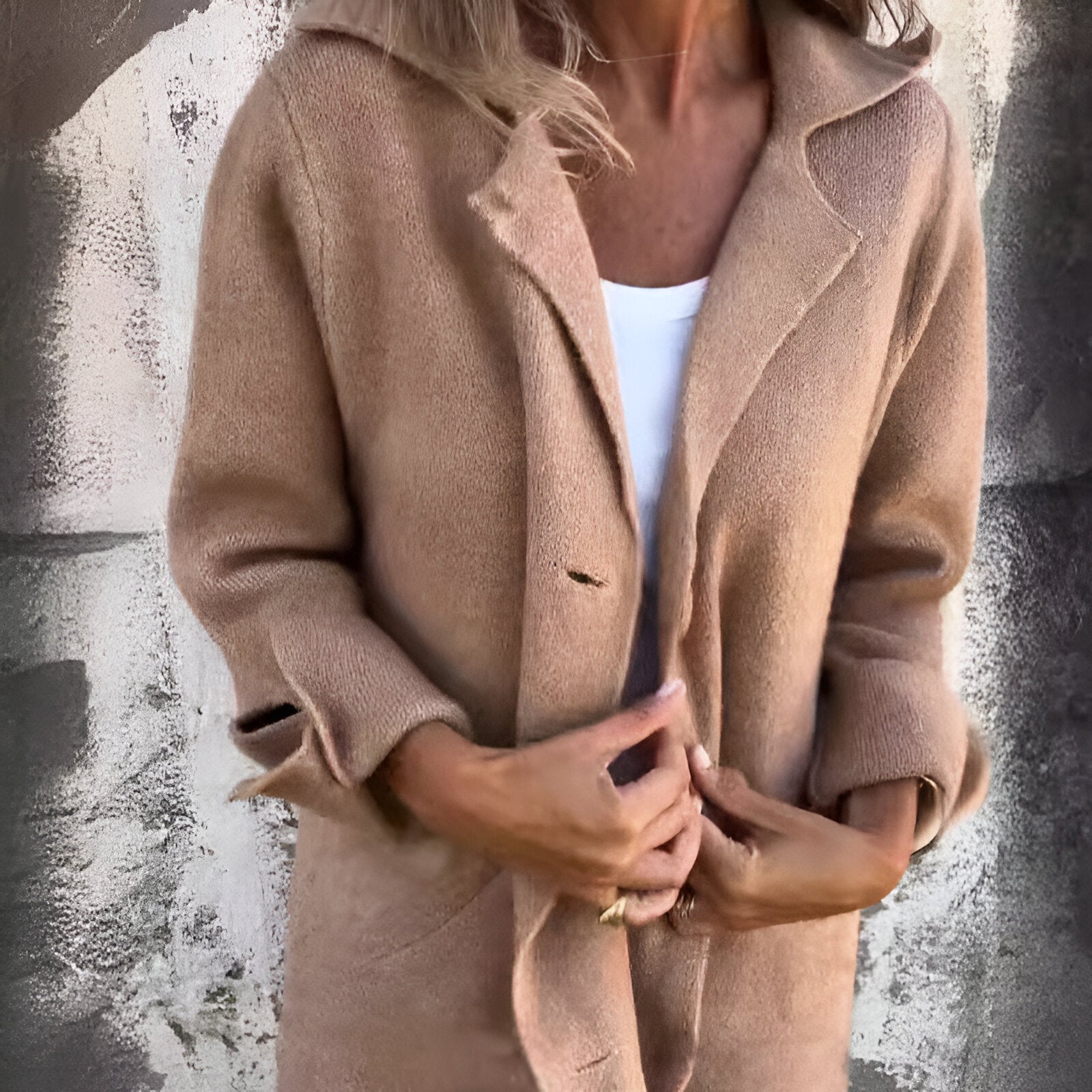 Elégant gilet pour femme avec col châle