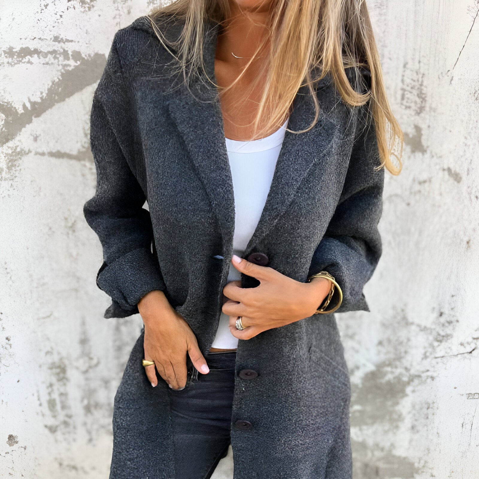 Elégant gilet pour femme avec col châle