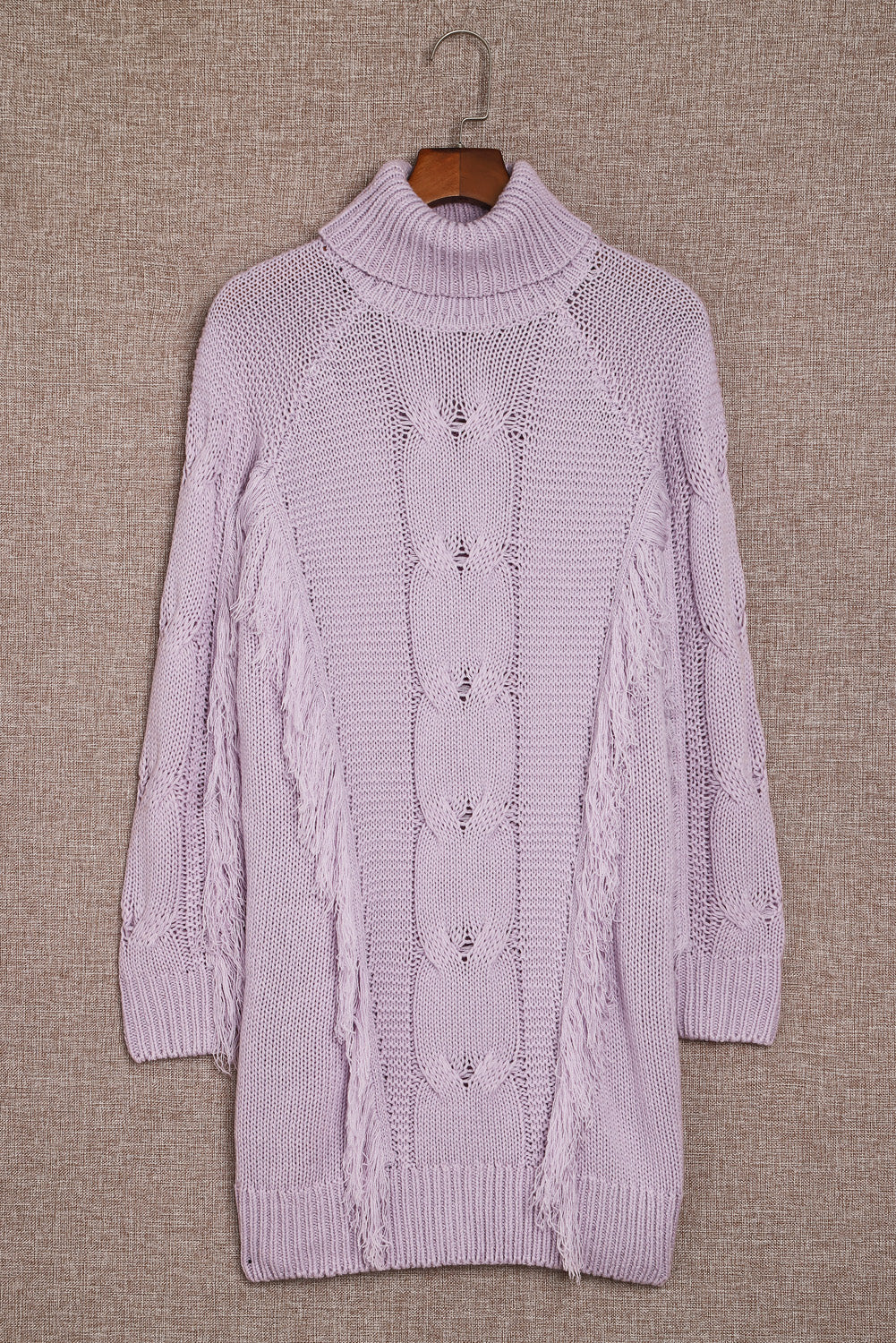 Robe pull twist avec franges - Projet Paris - Élégance décontractée