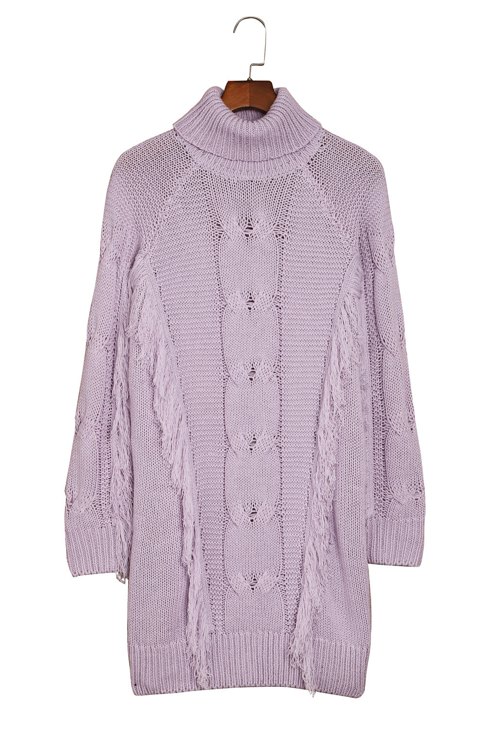 Robe pull twist avec franges - Projet Paris - Élégance décontractée