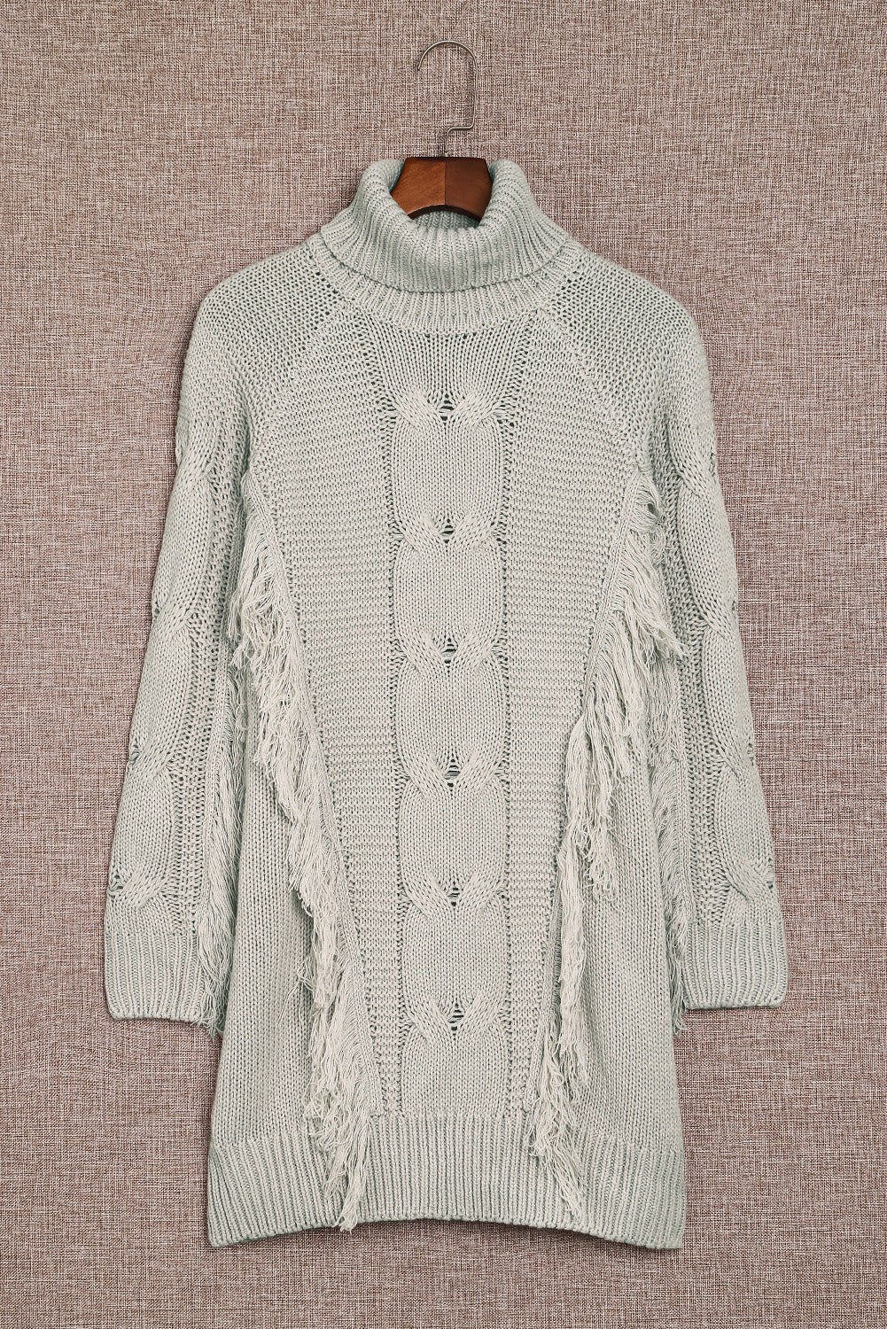 Robe pull twist avec franges - Projet Paris - Élégance décontractée