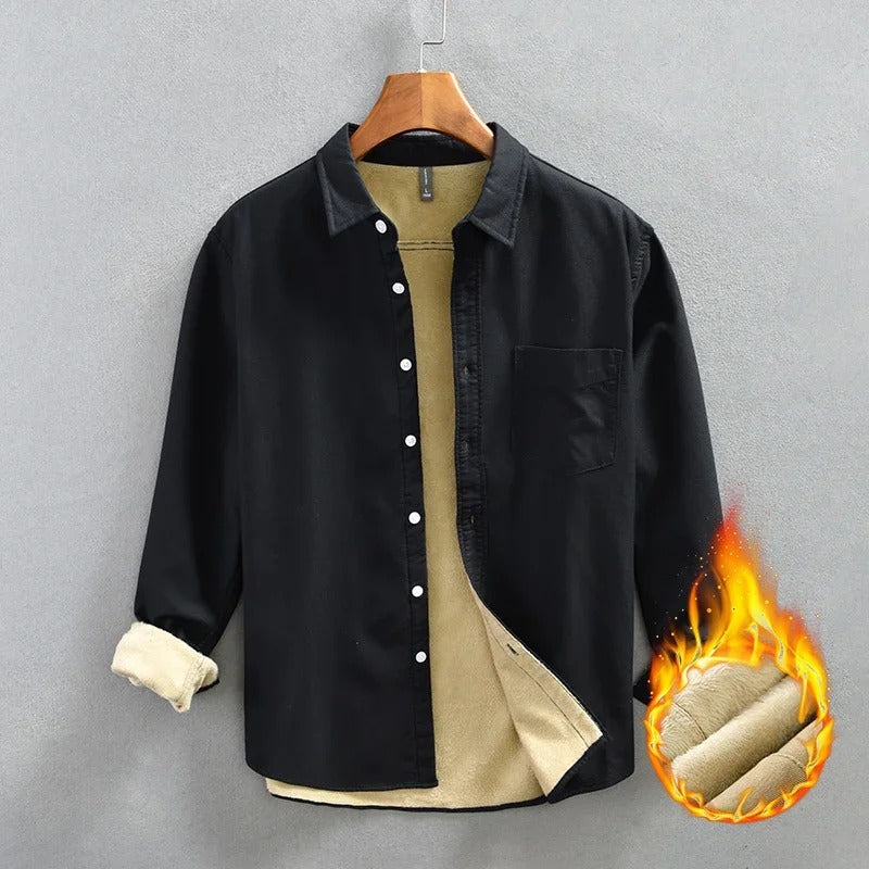 Shall - Chemise en coton avec doublure en polaire