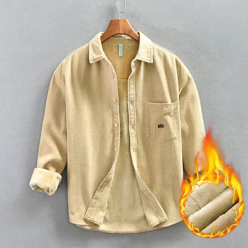 Shall - Chemise en coton avec doublure en polaire